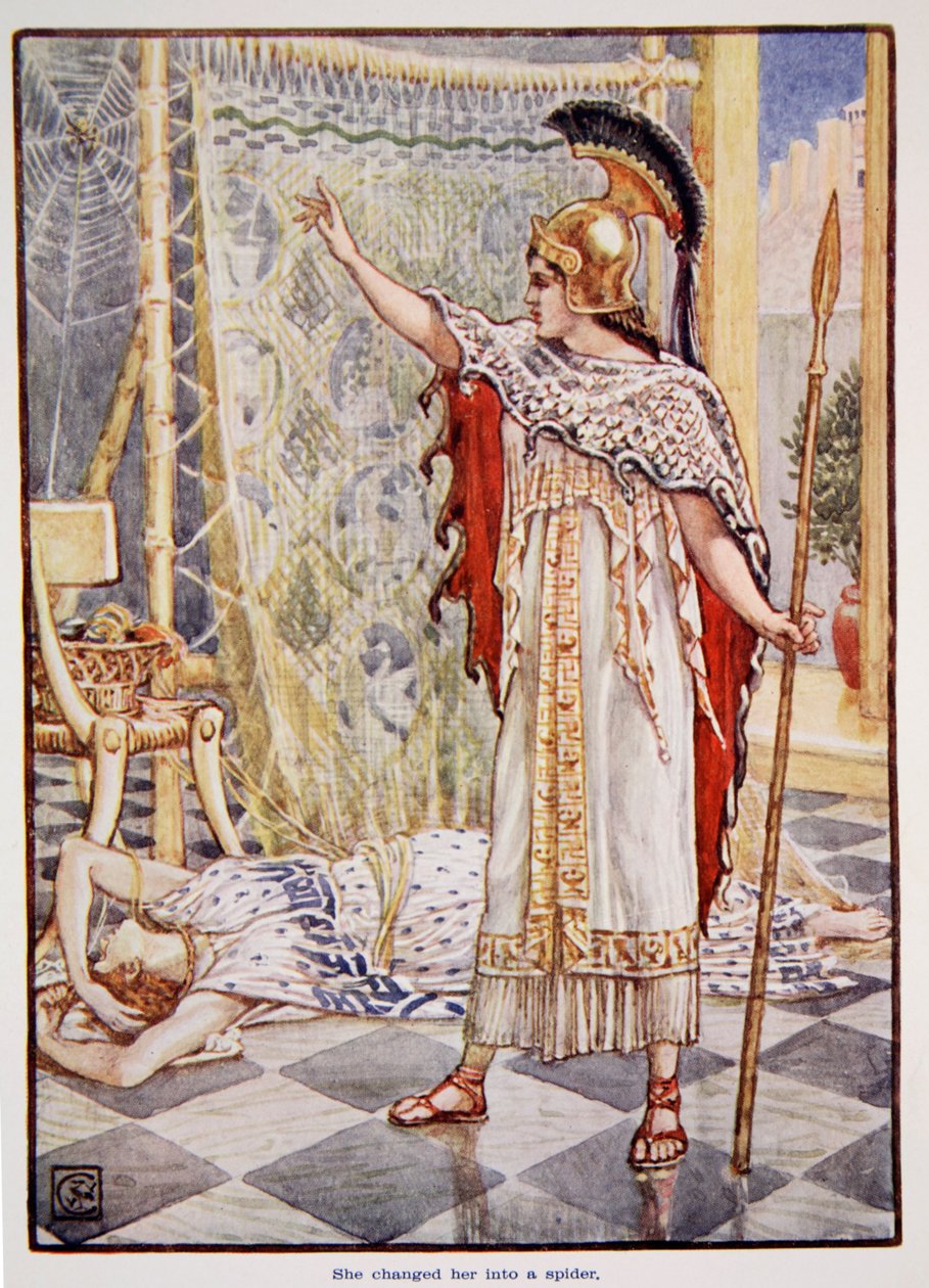 Elle la changea en araignée, illustration de 