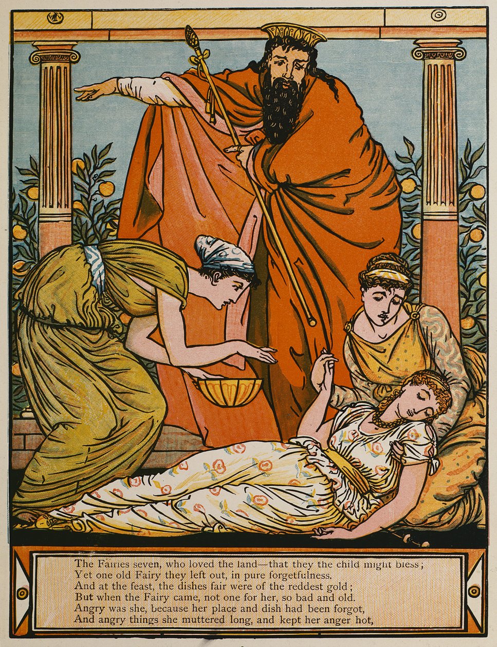 La Belle au bois dormant (illustration) - Walter Crane