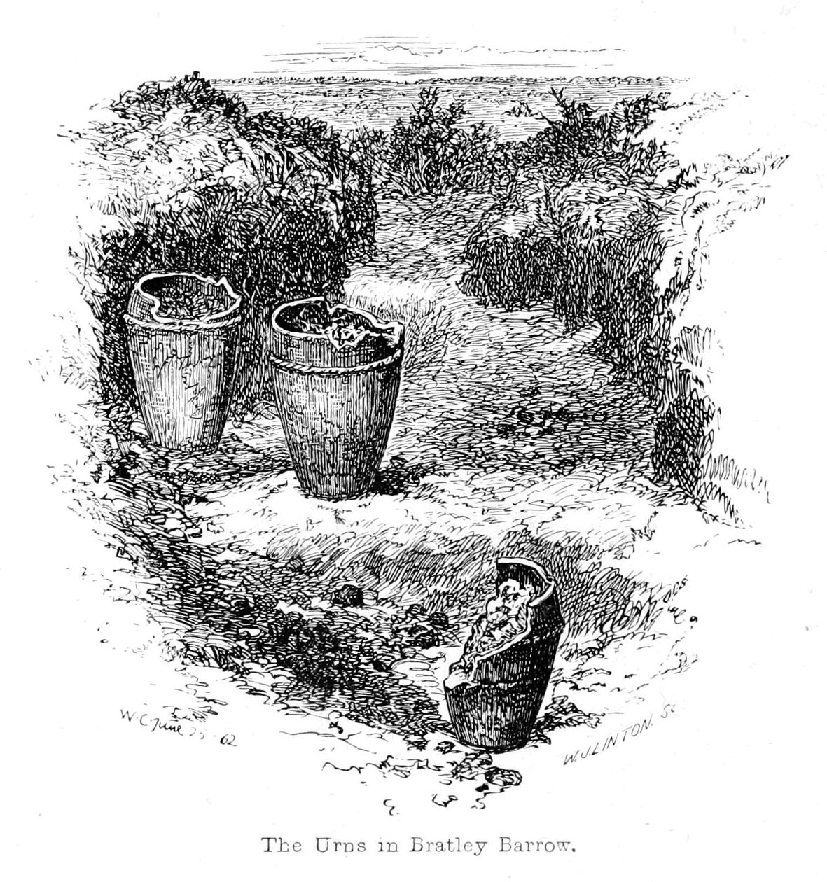 Les urnes dans Bratley Barrow - Walter Crane