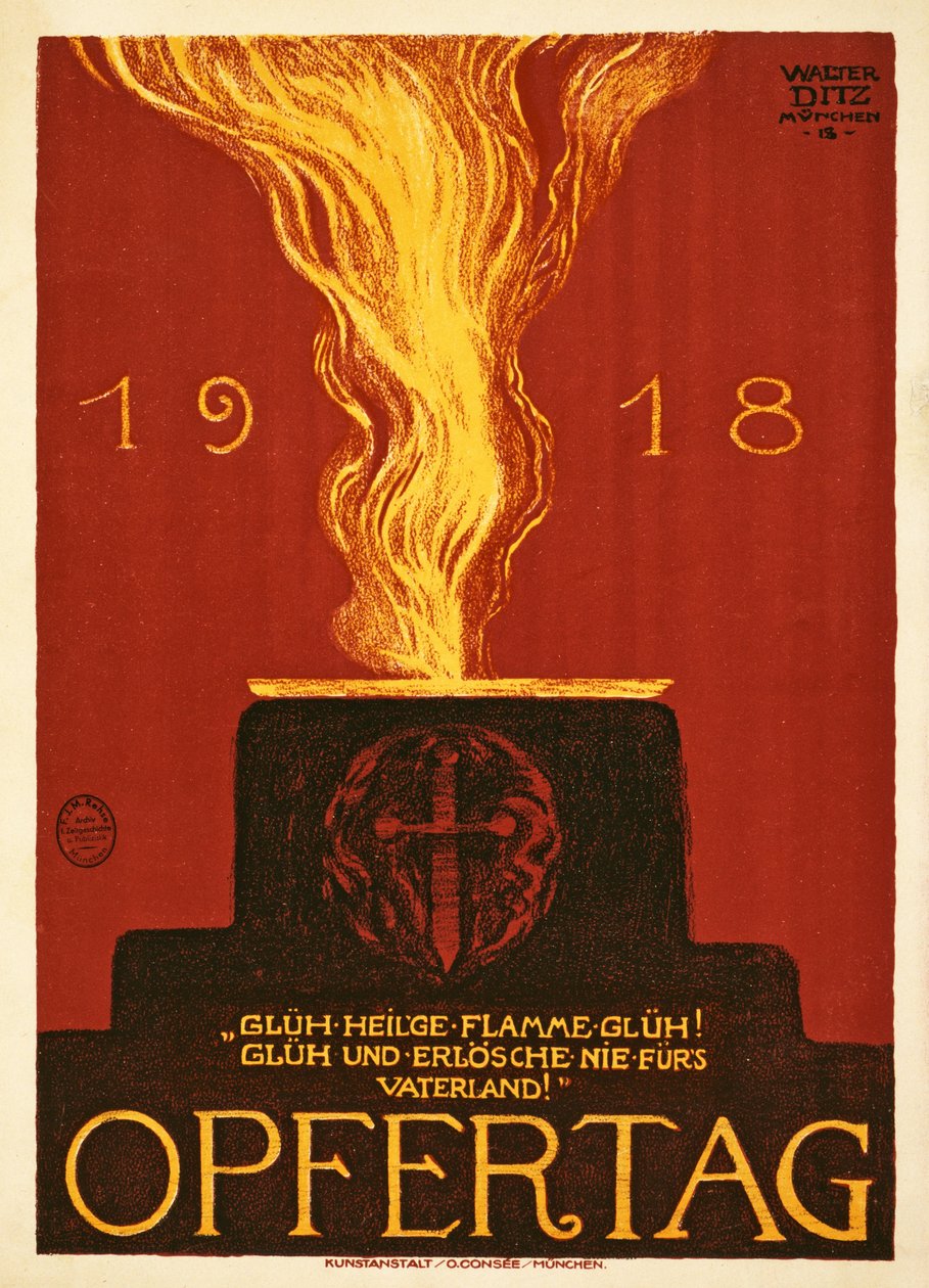 Opfertag, 1918, pub. Munich, 1918 - Walter Ditz