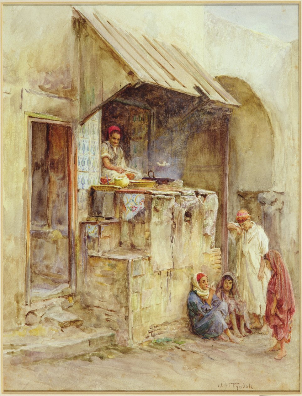Une échoppe à Kairouan, Tunis, 1881 - Walter Frederick Roofe Tyndale