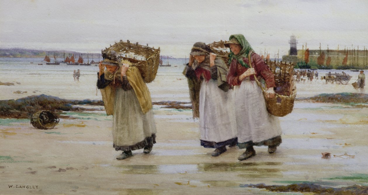 Les gagne-pain, ou les poissonnières de Newlyn - Walter Langley