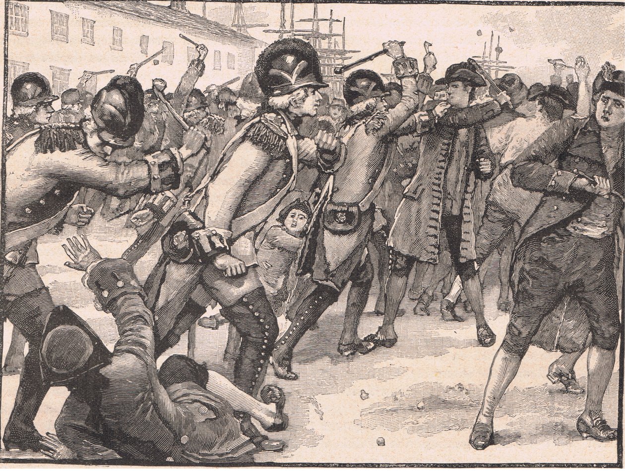 Rixe à Boston entre les soldats et les cordiers, 1770 - Walter Paget