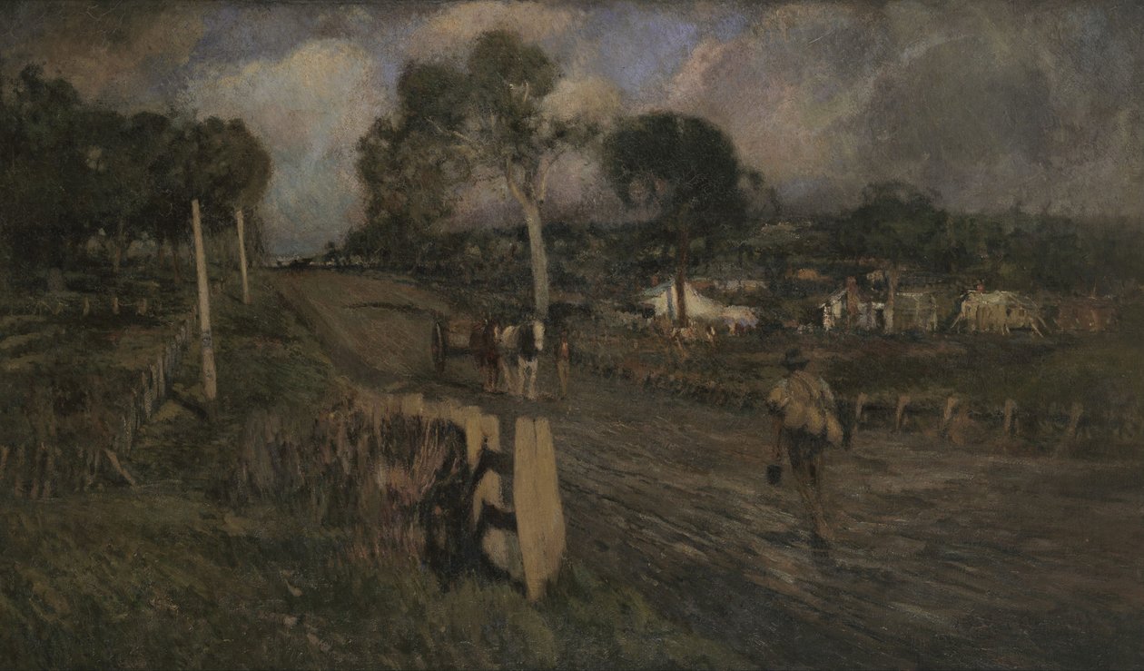 Approchant du village - Walter Withers