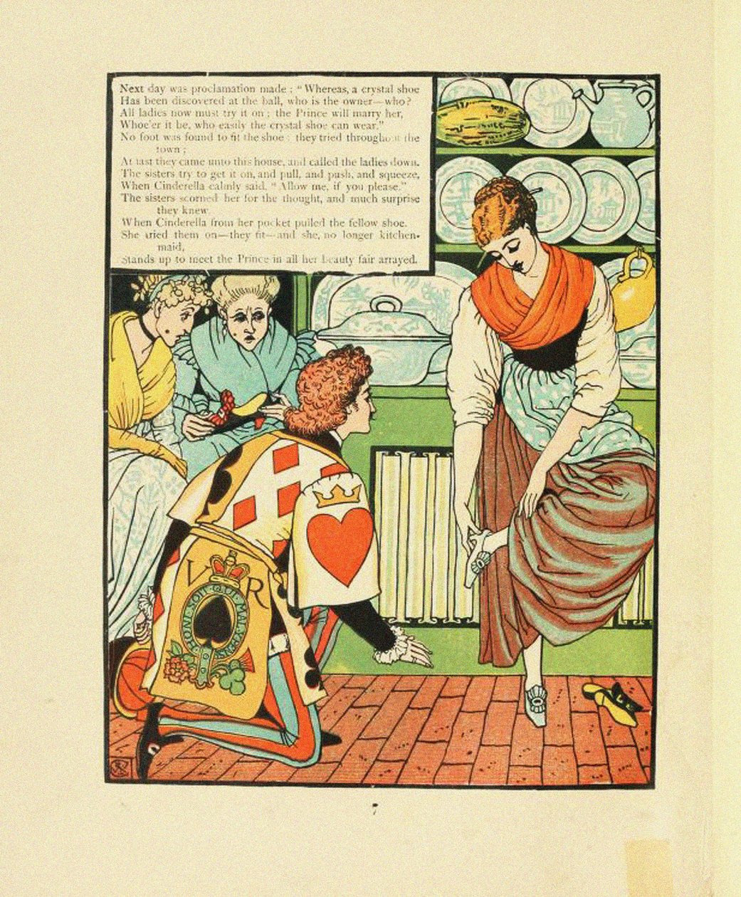 Illustration pour le conte de fées Cendrillon - Walter Crane