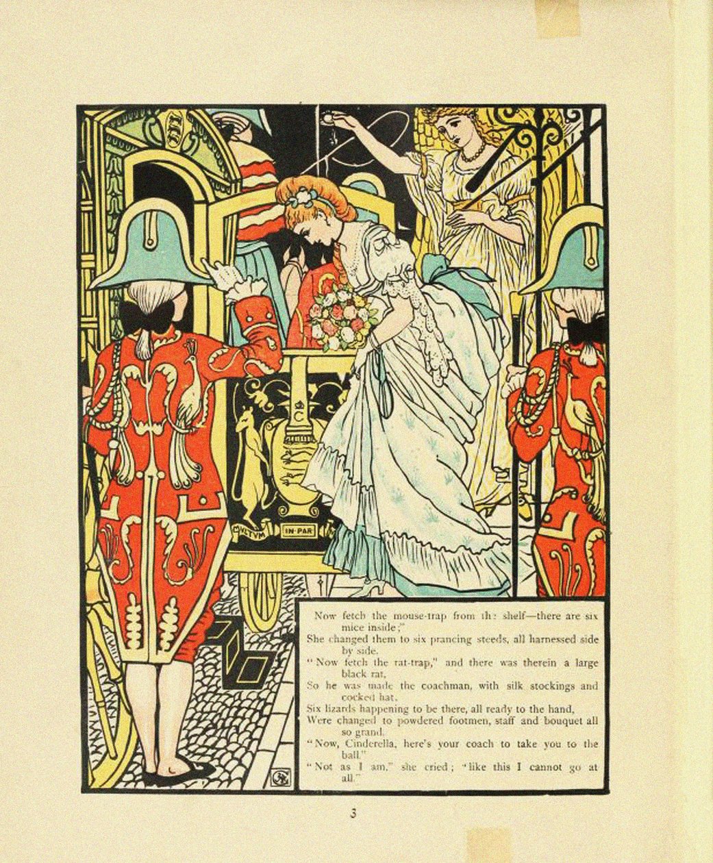 Illustration pour le conte de fées Cendrillon - Walter Crane