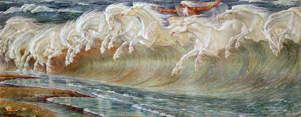 Les chevaux de Neptune, 1892 - Walter Crane