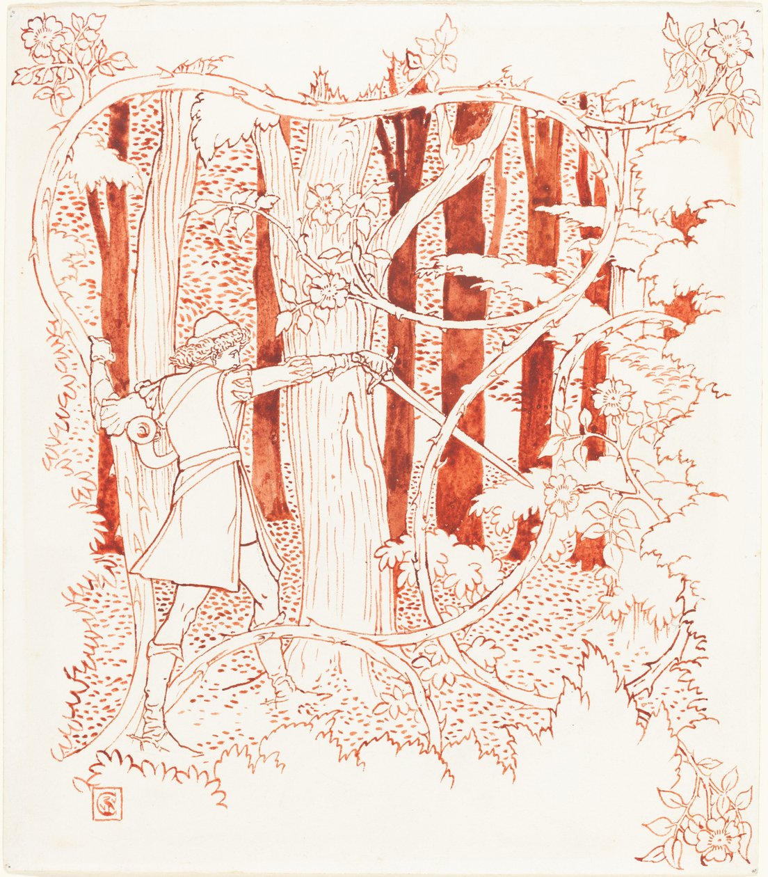 Prince Charmant dans la forêt - Walter Crane