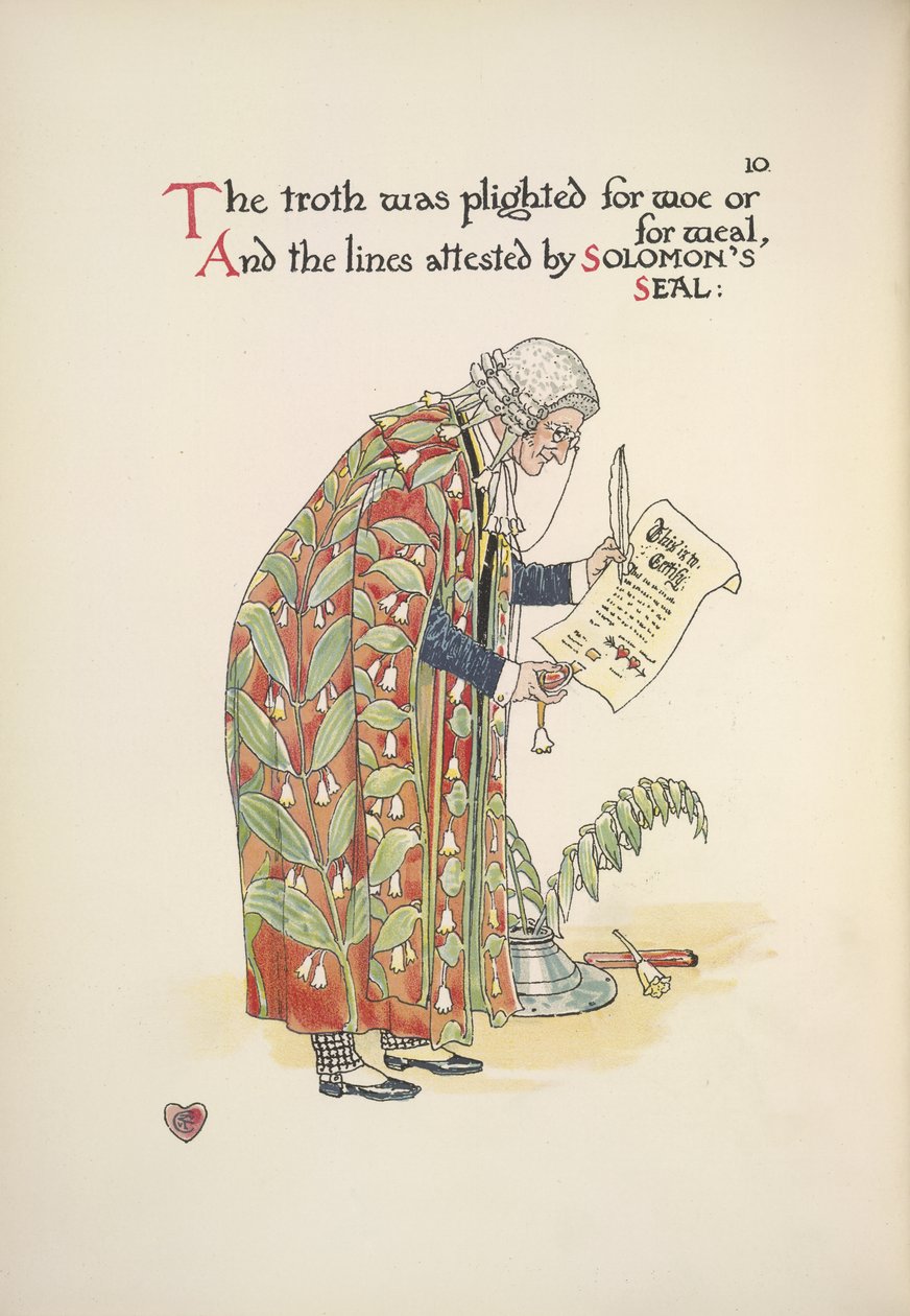 Scellement du certificat de mariage - Walter Crane