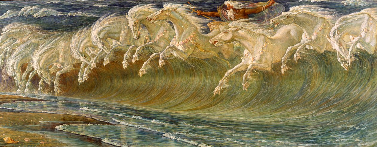 Les chevaux de Neptune, 1892 - Walter Crane