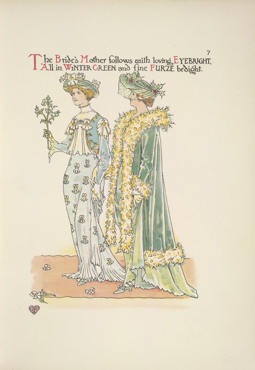 La mère de la mariée suit avec amour Eyebright - Walter Crane