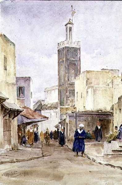 Une scène de rue orientale - Walter Frederick Roofe Tyndale