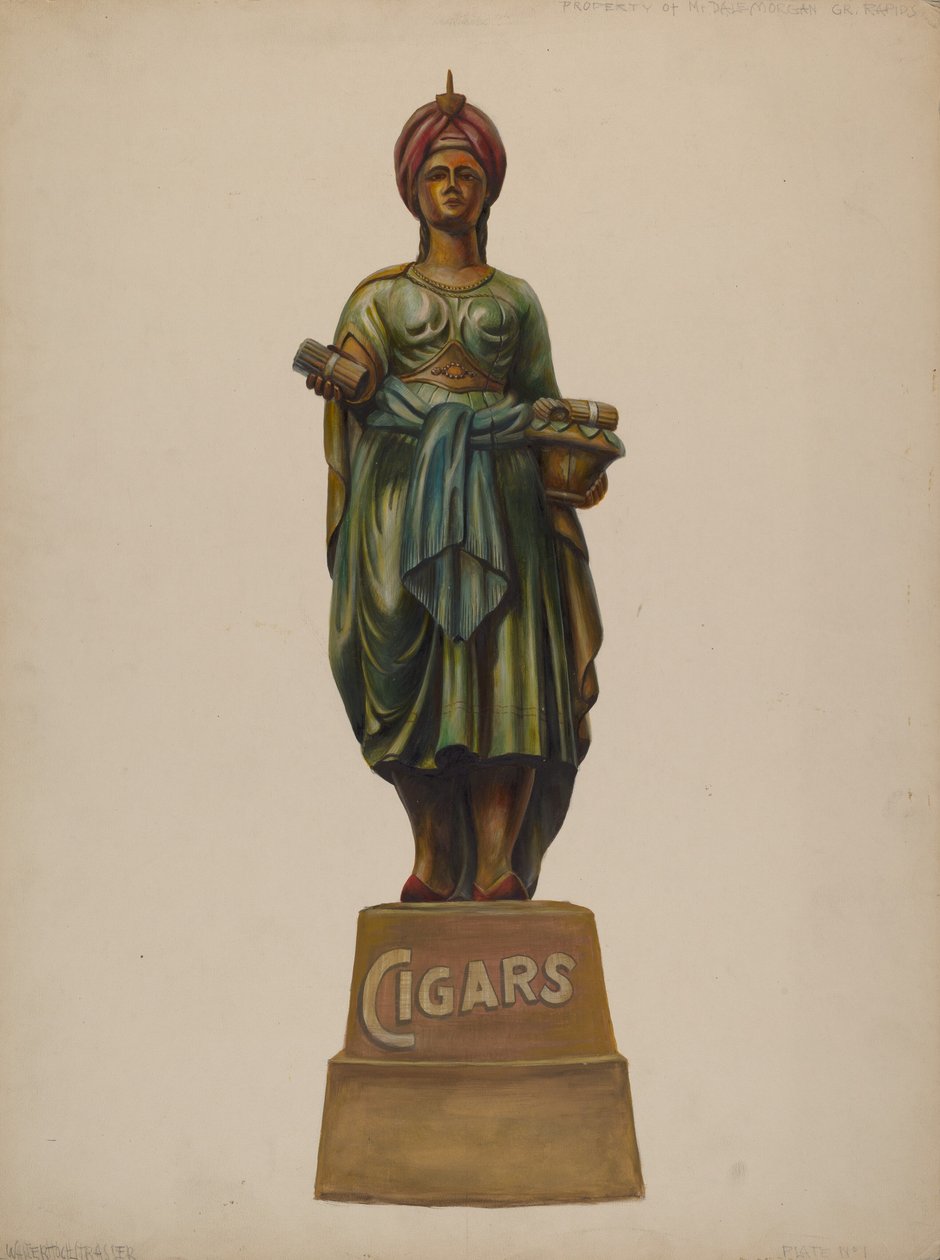 Figure de magasin de cigares, vers 1937 - Walter Hochstrasser