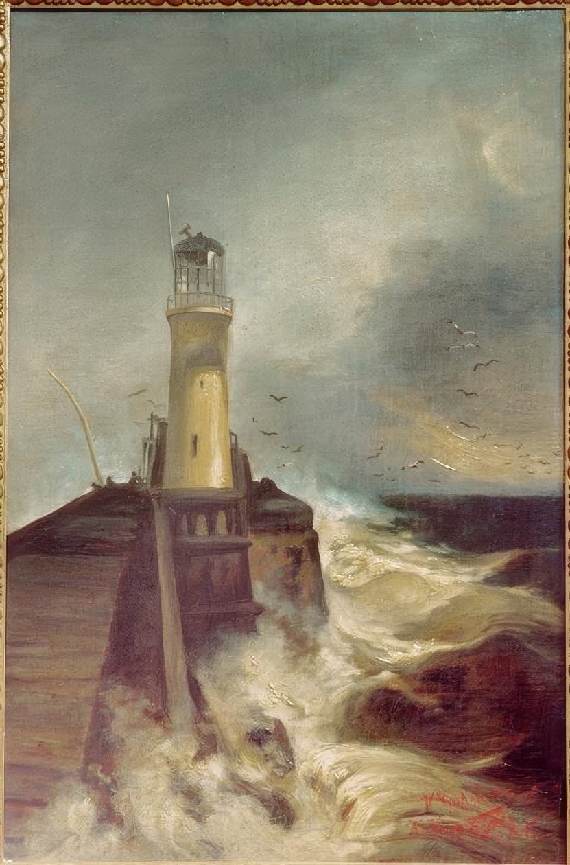 Jetée avec phare - Walter Leistikow