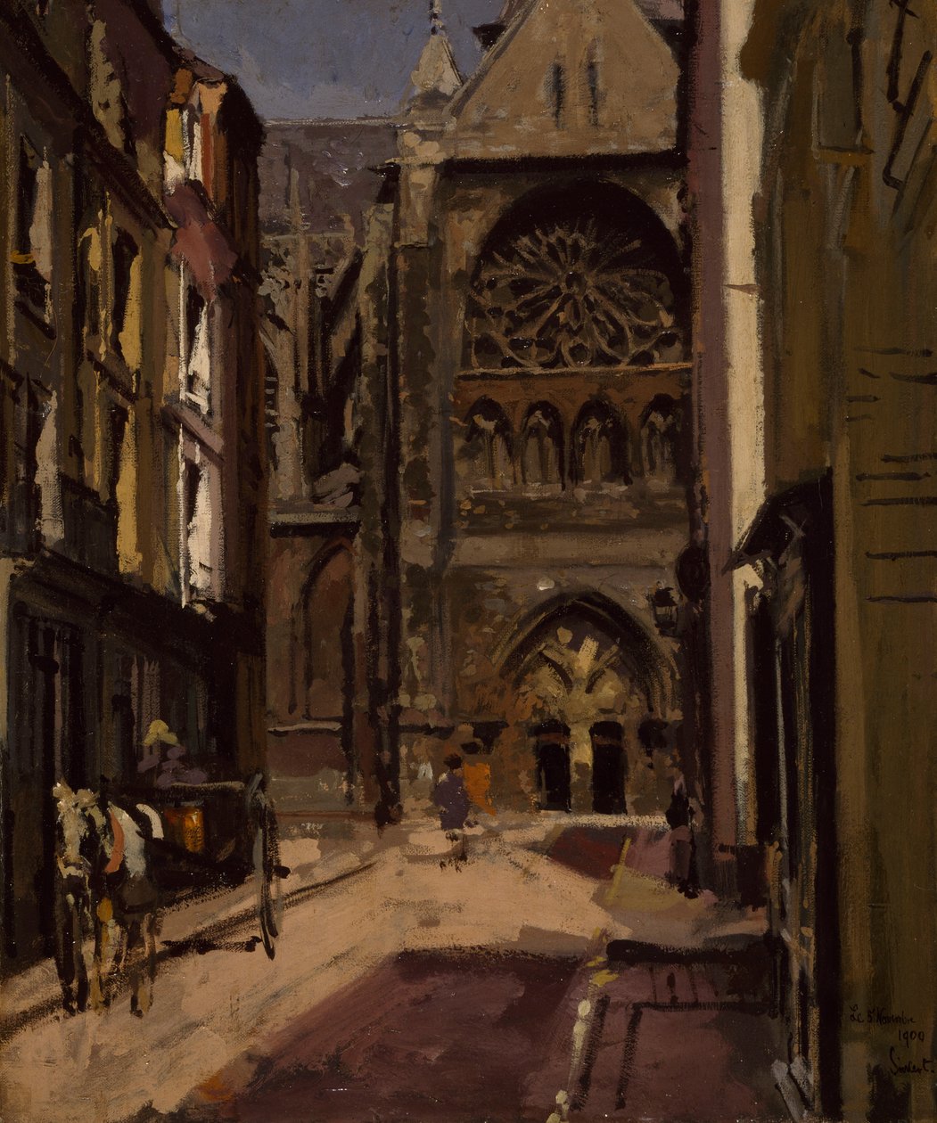 La rue Pecquet, Dieppe, 1900 - Walter Richard Sickert