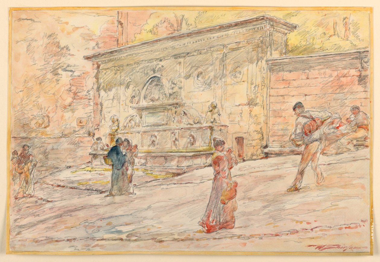 Une grande fontaine - Walter Shirlaw