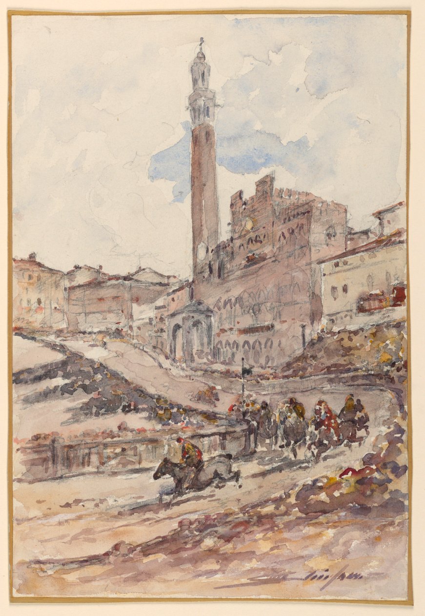 Course de Chevaux, Sienne, Italie - Walter Shirlaw