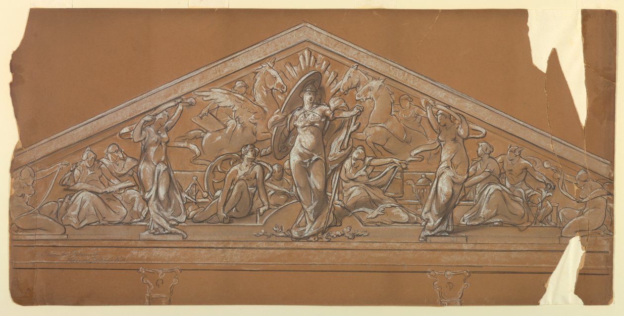 Industrie et commerce (conception pour fronton) - Walter Shirlaw
