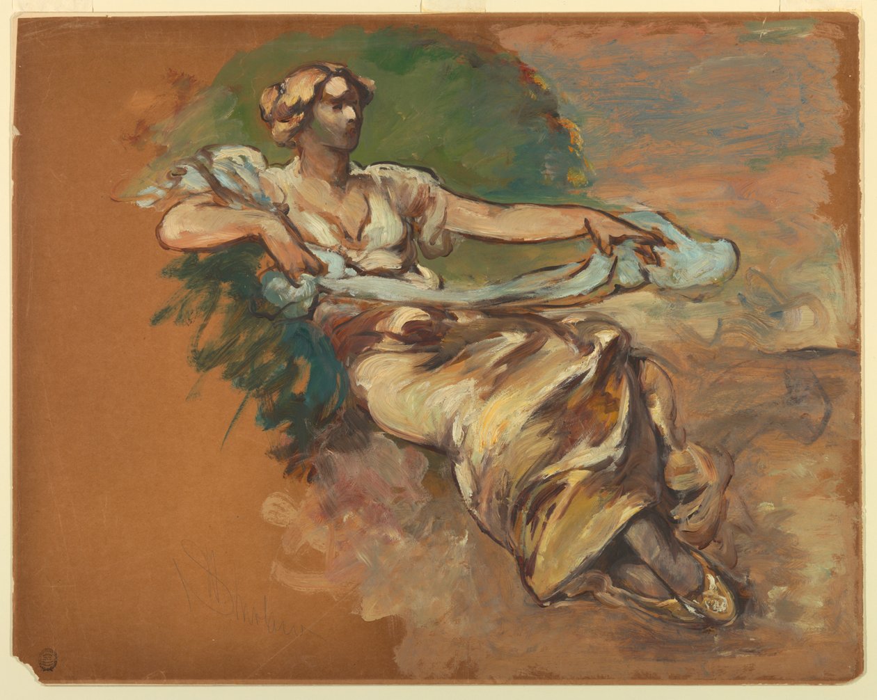 Femme assise - Walter Shirlaw