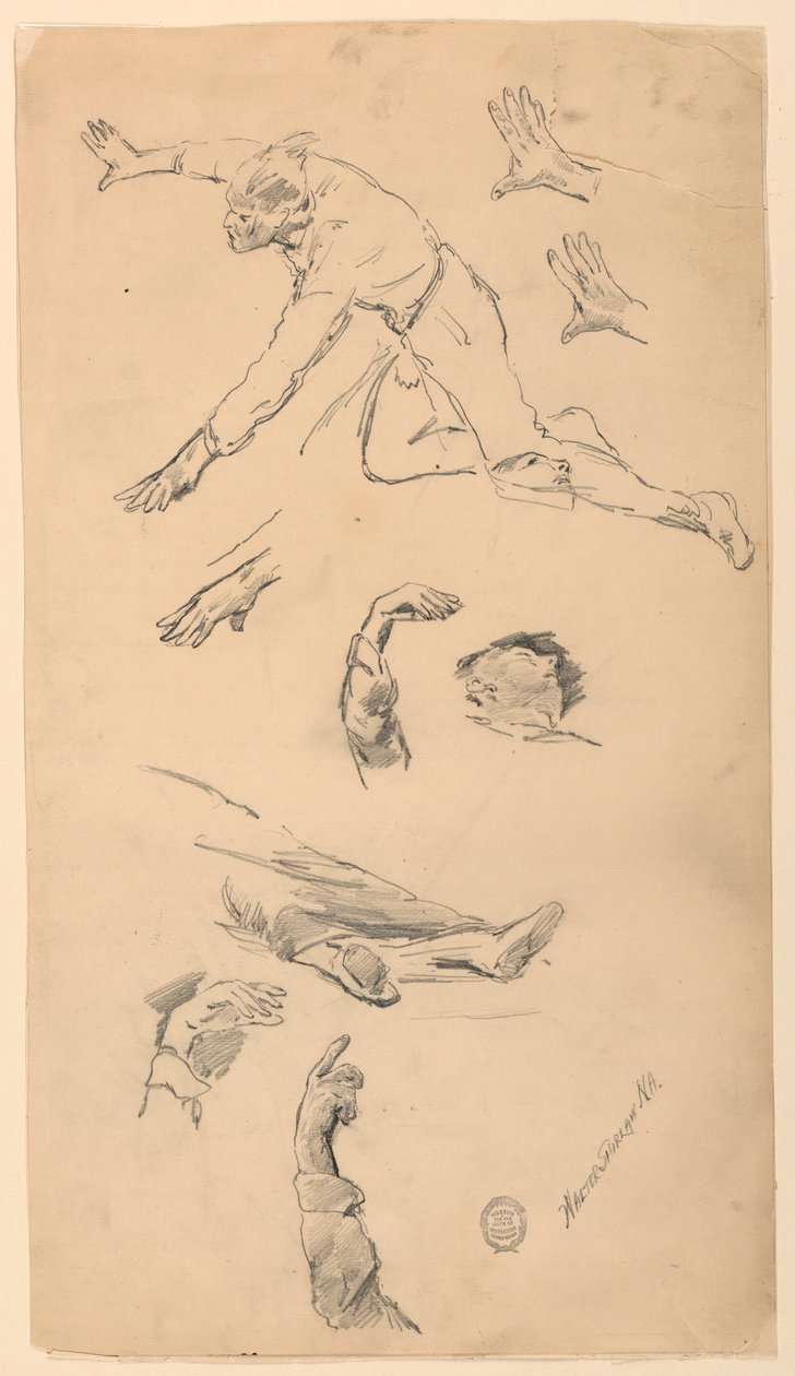 Études de mains et de figures - Walter Shirlaw