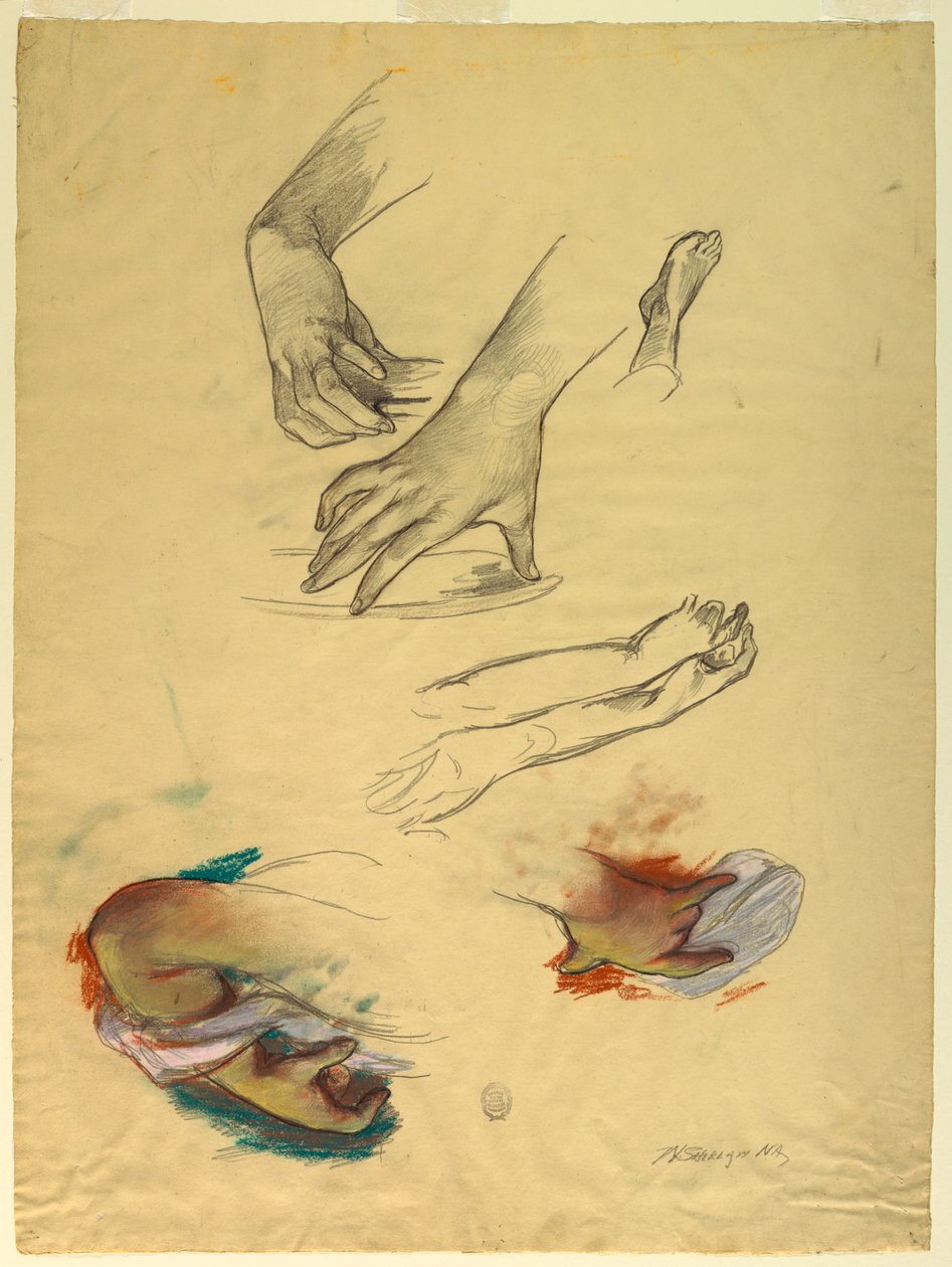 Étude de mains - Walter Shirlaw