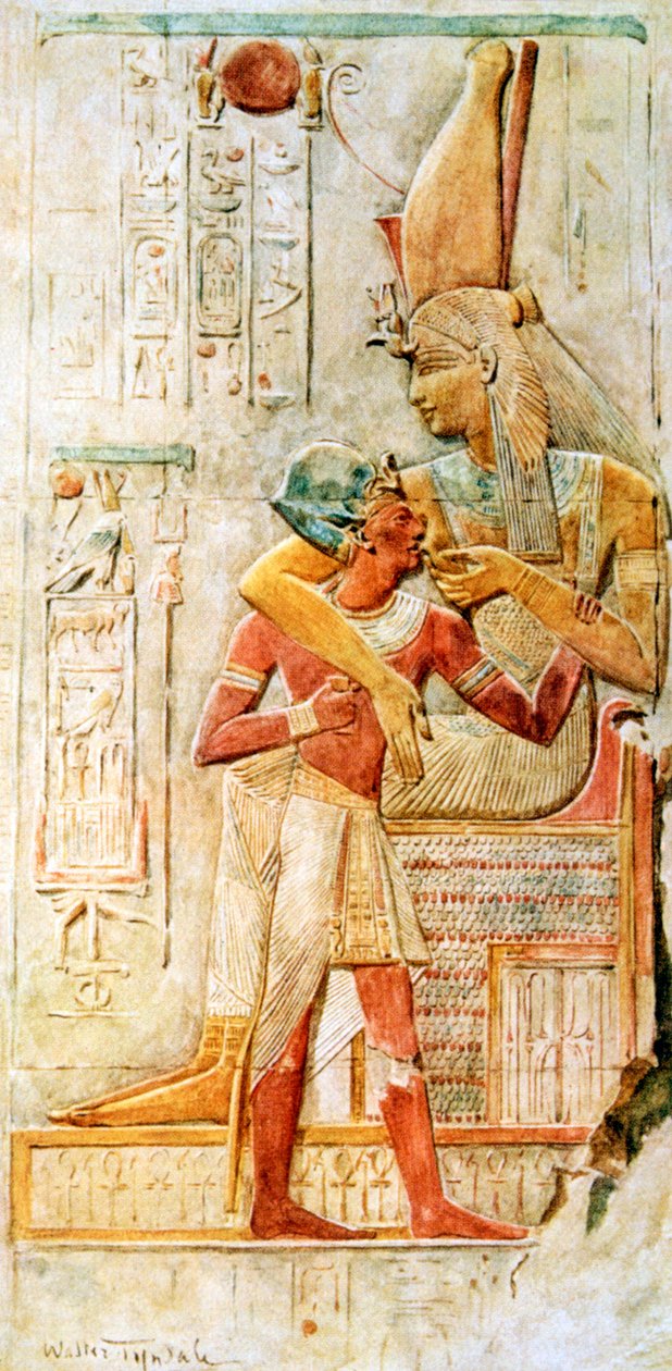 Hiéroglyphes égyptiens, Abydos, Égypte, 1910 - Walter Tyndale