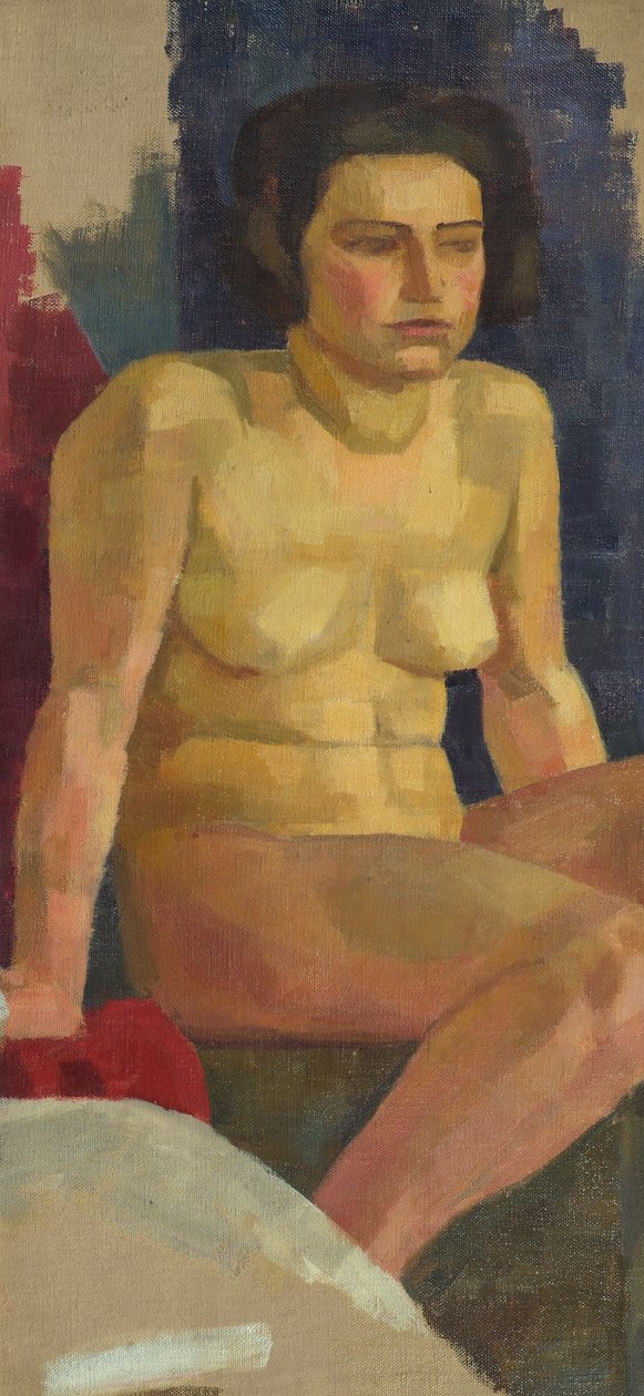 Nu féminin assis - Walther Gamerith