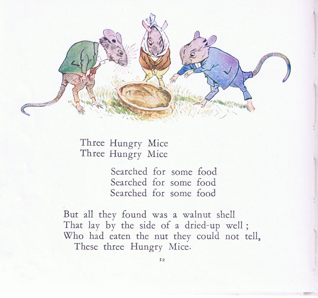 Trois souris affamées, trois souris affamées, cherchaient de la nourriture - Walton Corbould