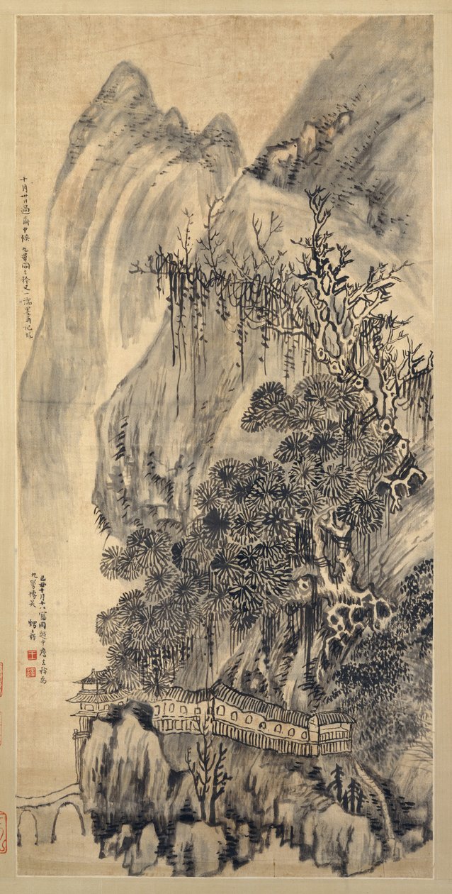 Paysage, daté de 1649 - Wang Duo