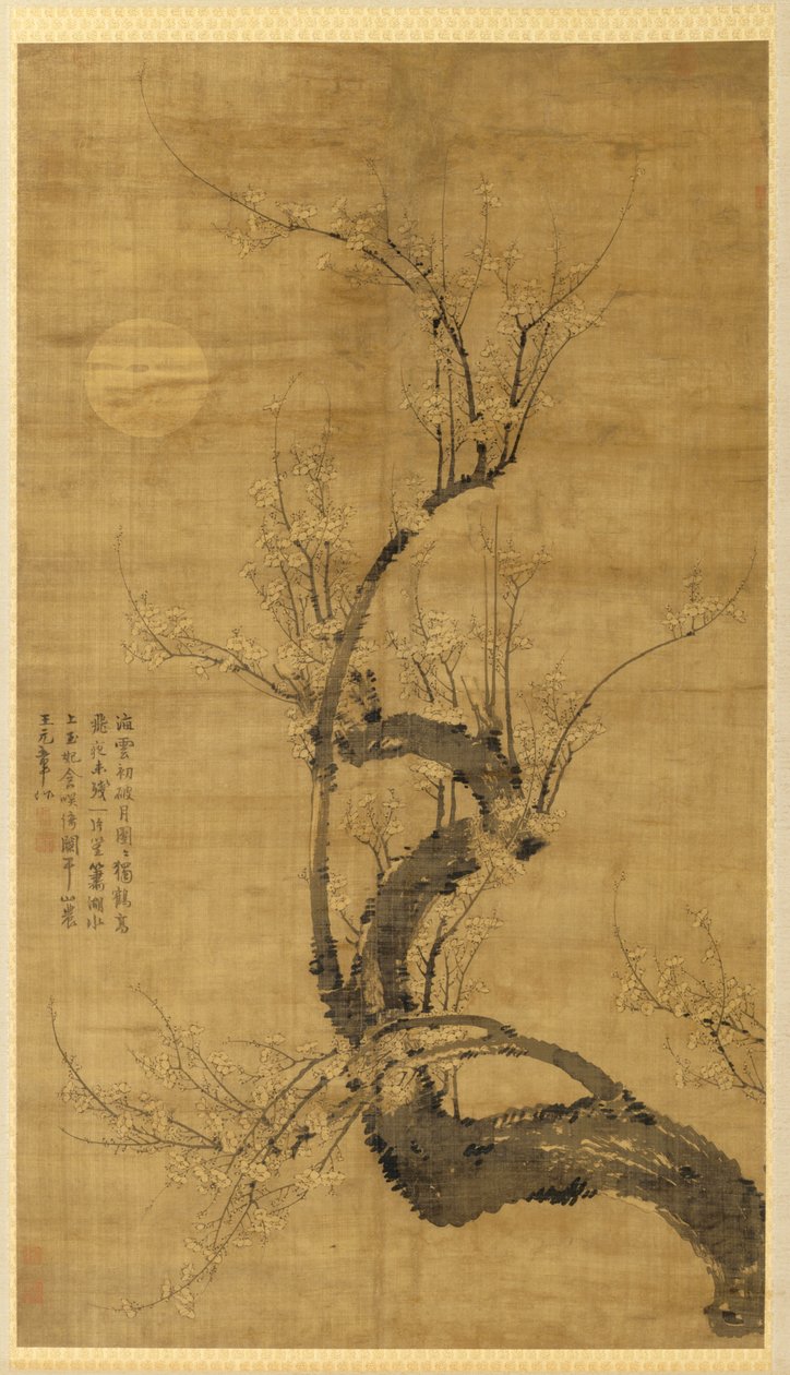 Un prunus au clair de lune, 1300s - Wang Mian