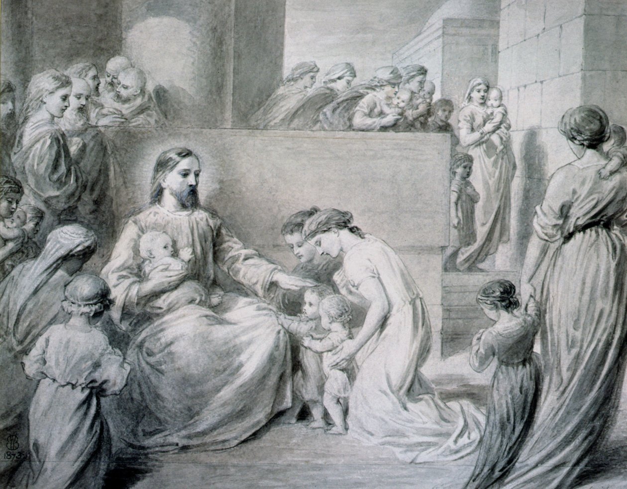 Le Christ bénissant les petits enfants - Warwick Brookes