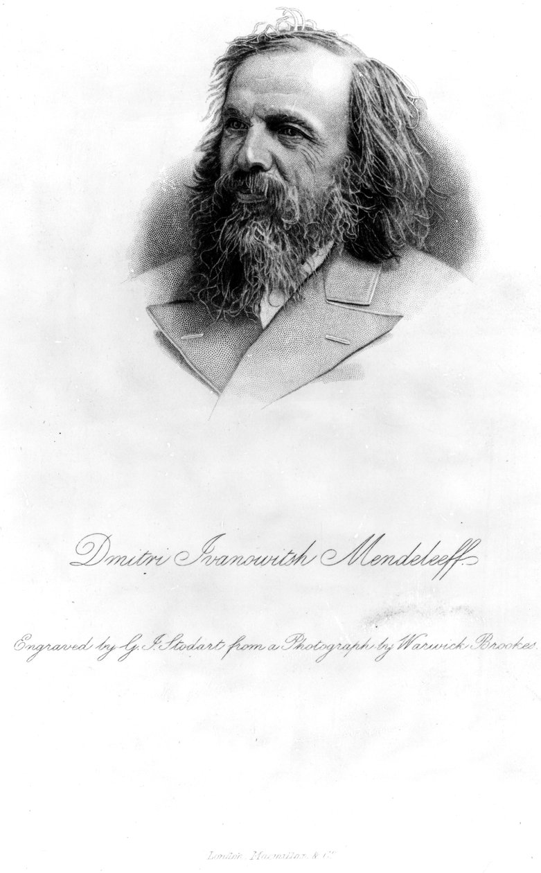 Dmitri Mendeleev, gravé par George J. Stodart - Warwick Brookes