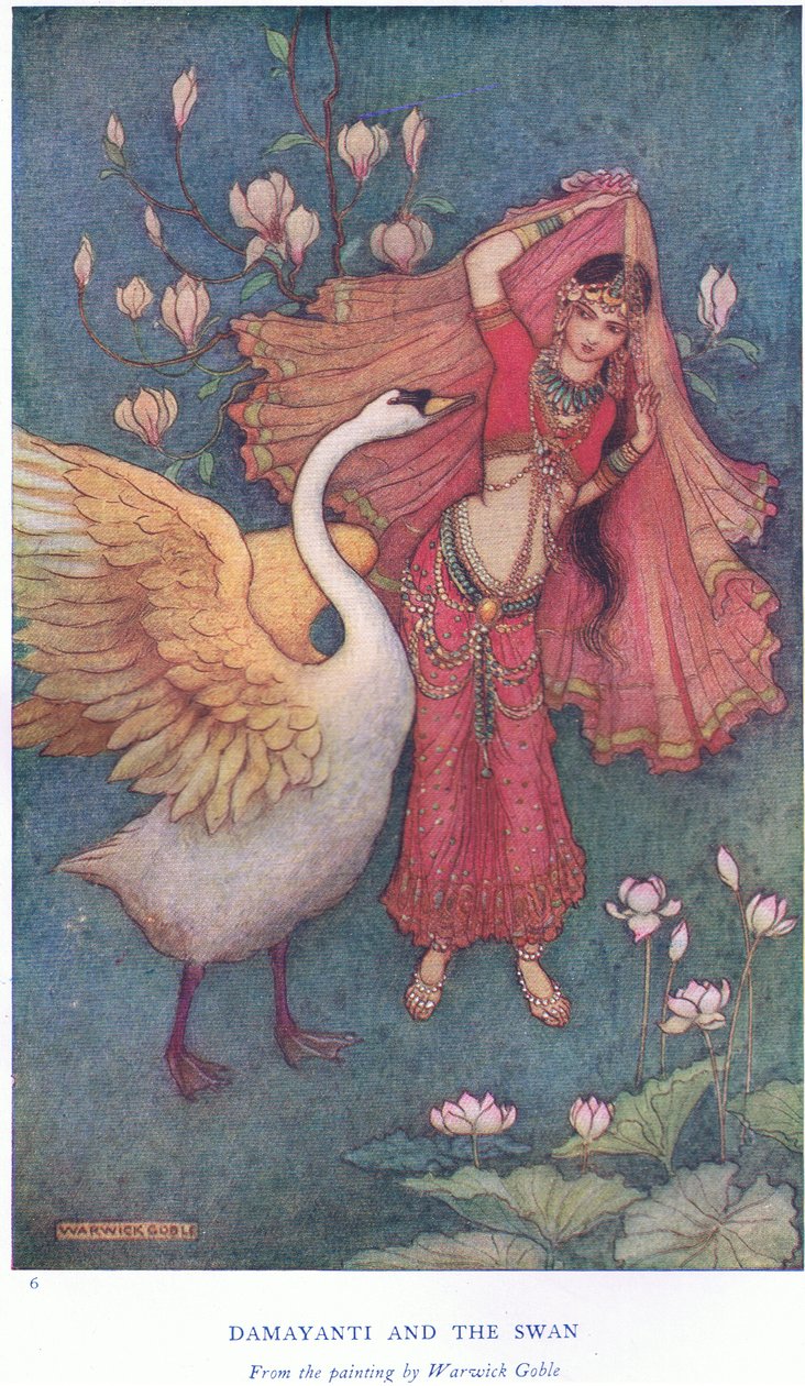 Damayanti et le cygne - Warwick Goble