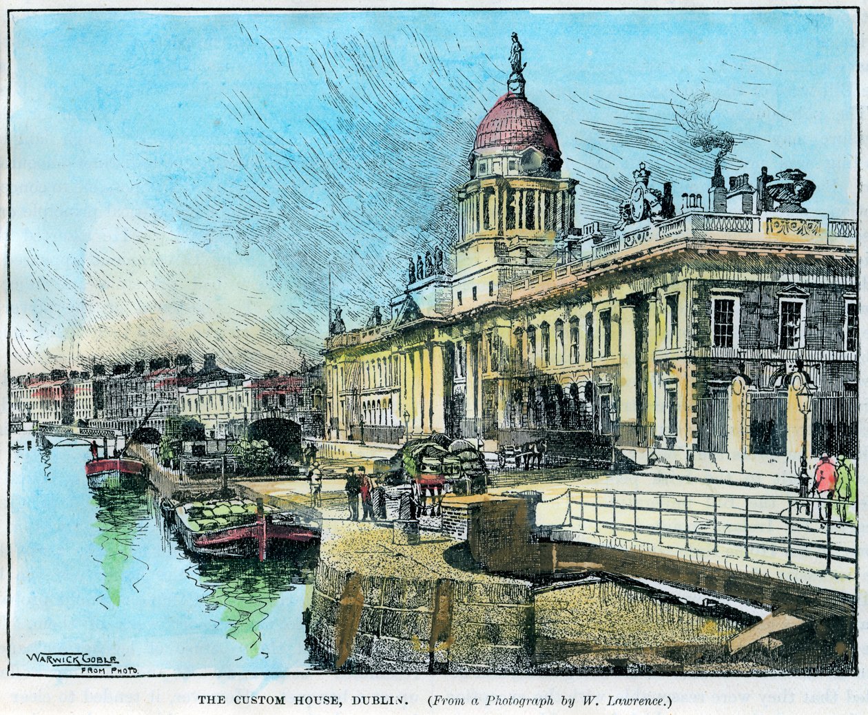 La Douane, Dublin, Irlande, vers 1890 - Warwick Goble