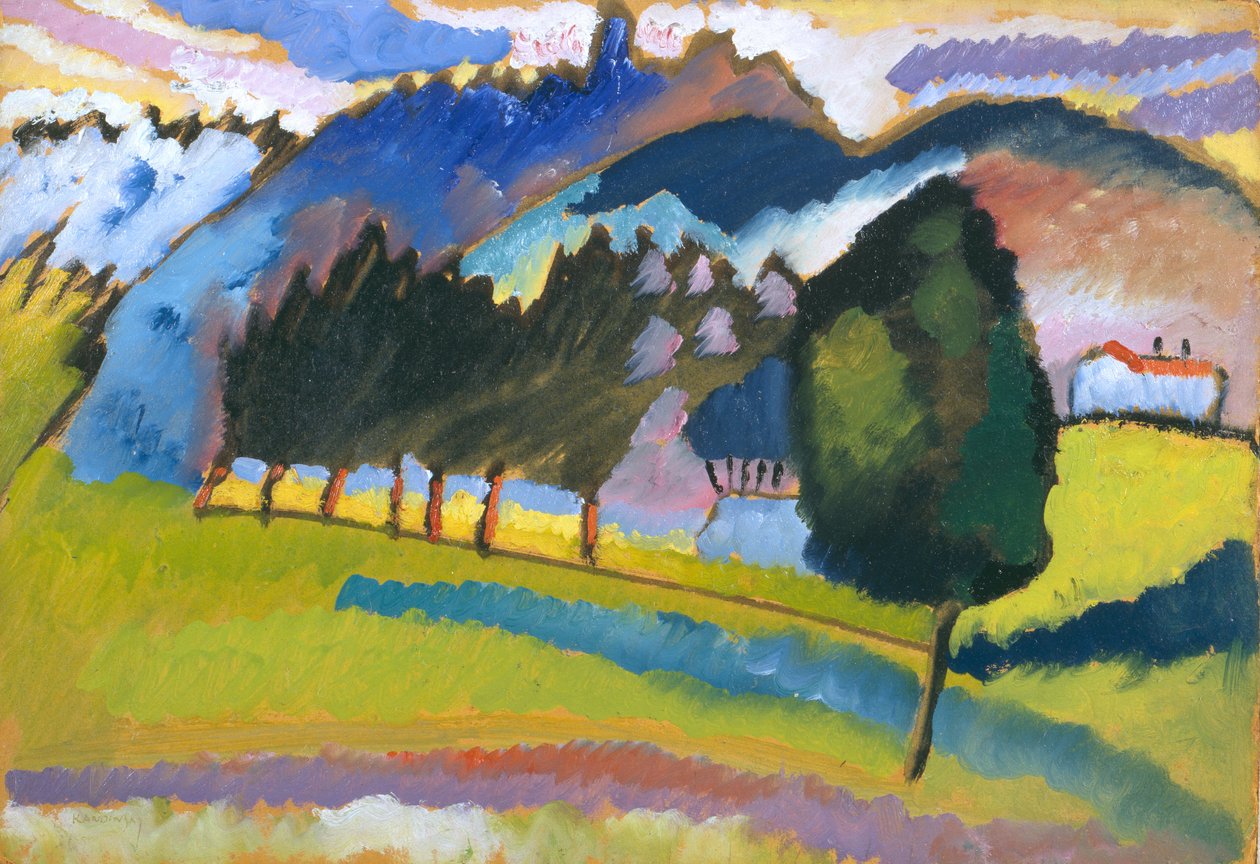 Paysage avec collines ondulantes - Wassily Kandinsky