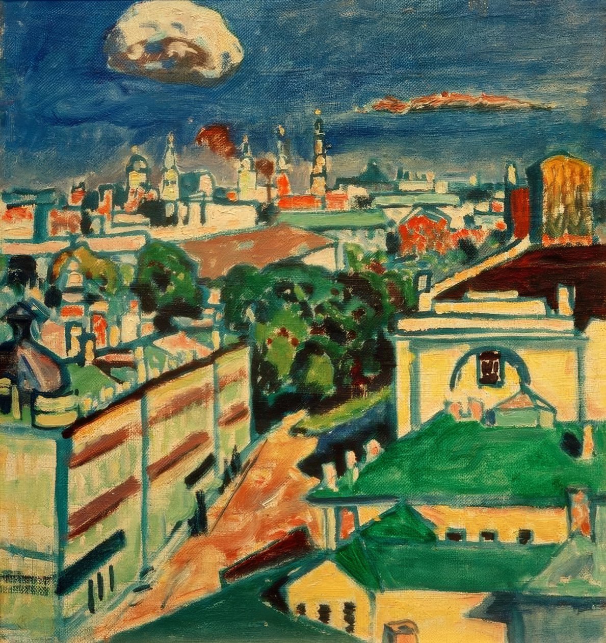 Vue de Moscou depuis la fenêtre de l