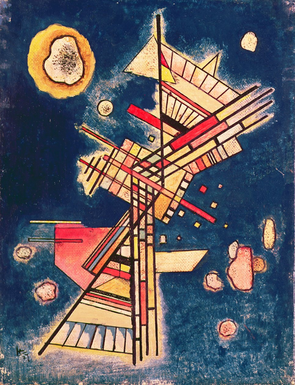Composition avec un fond bleu, 1927 - Wassily Kandinsky