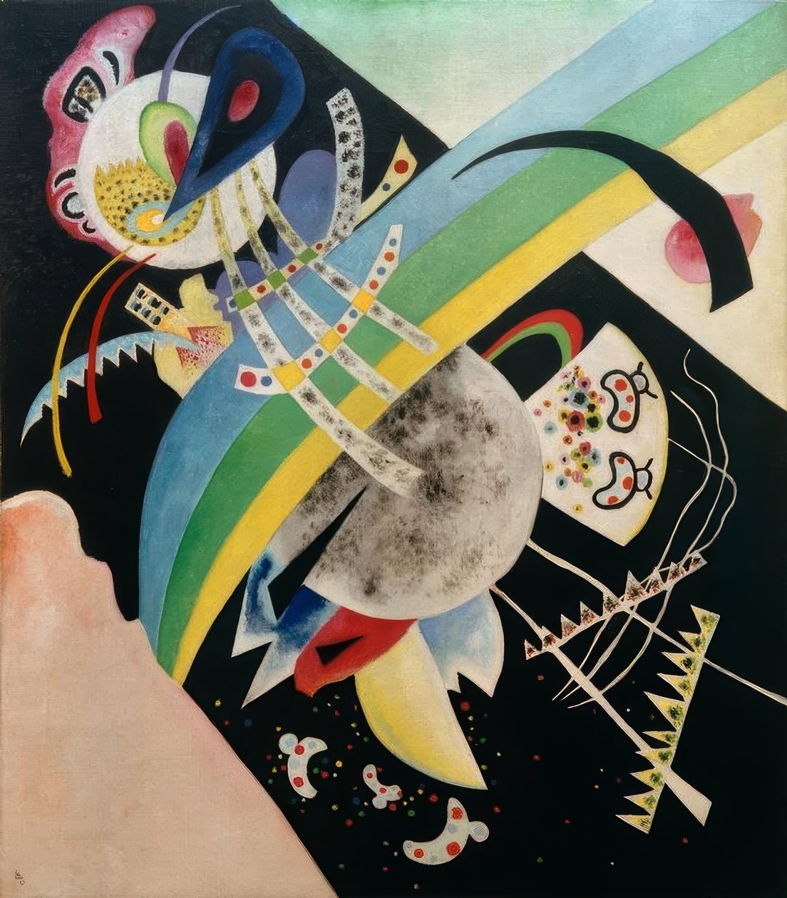 Cercles sur noir - Wassily Kandinsky