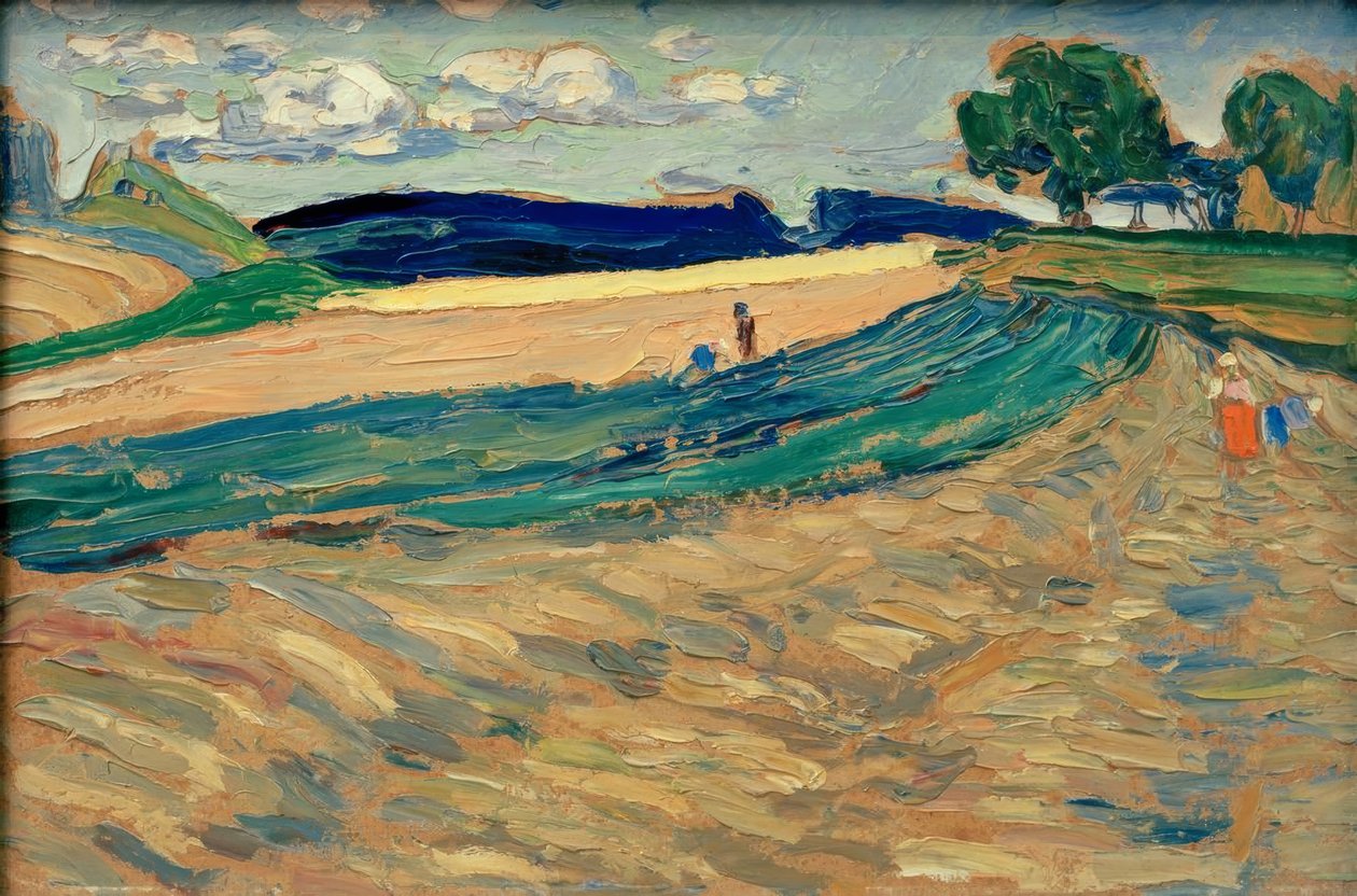 Oberpfalz – Paysage avec champ jaune - Wassily Kandinsky