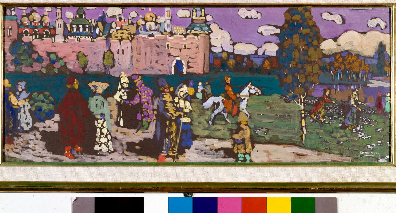 Scène russe à la tempera - Wassily Kandinsky