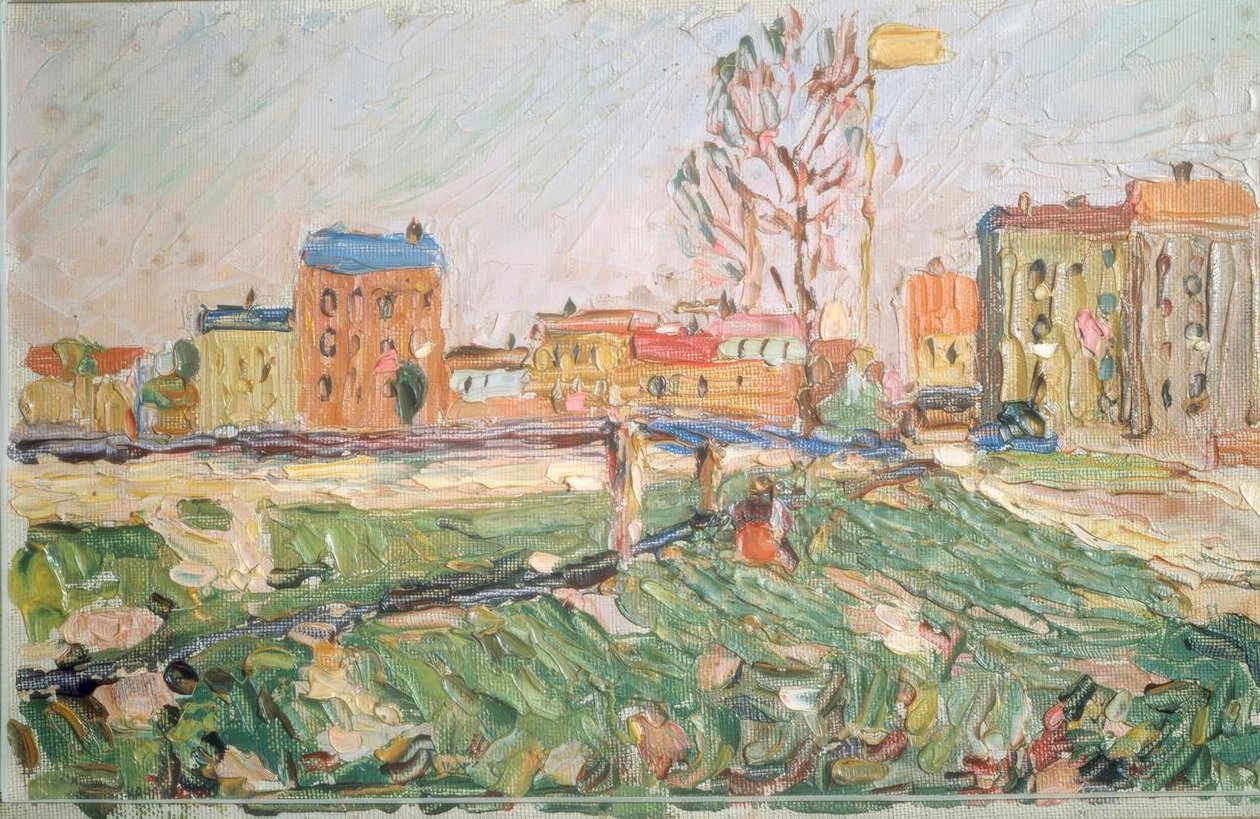 Paysage urbain (Jour ensoleillé, Schwabing) - Wassily Kandinsky