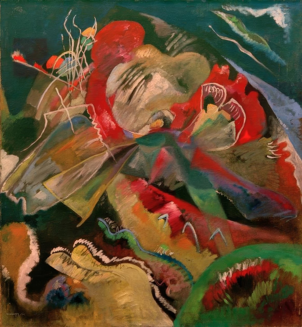 Image avec des lignes blanches - Wassily Kandinsky