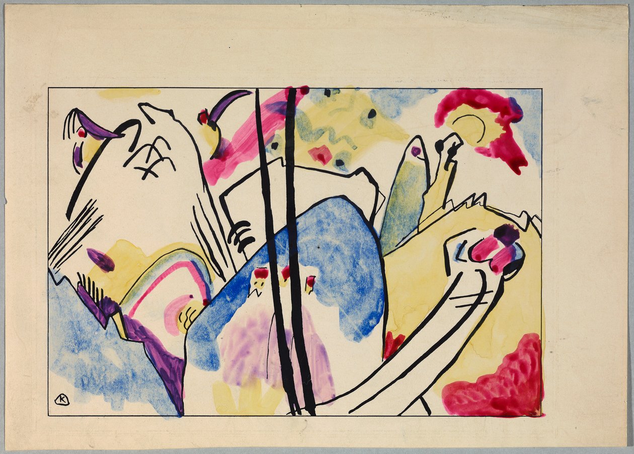 Esquisse pour "Composition IV" - Wassily Kandinsky