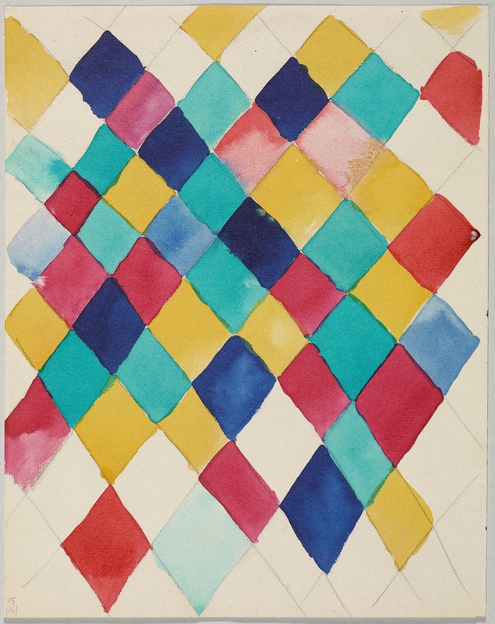 Étude de couleur avec losanges - Wassily Kandinsky