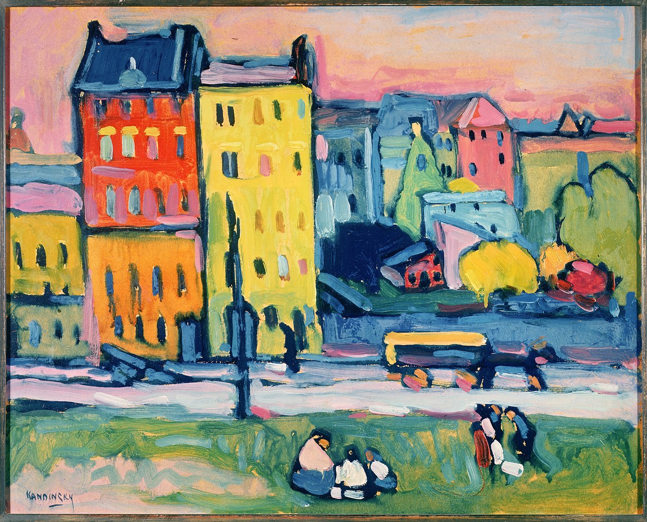 Maisons à Munich, 1908 - Wassily Kandinsky