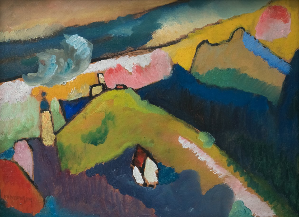 Murnau – Paysage de montagne avec église - Wassily Kandinsky