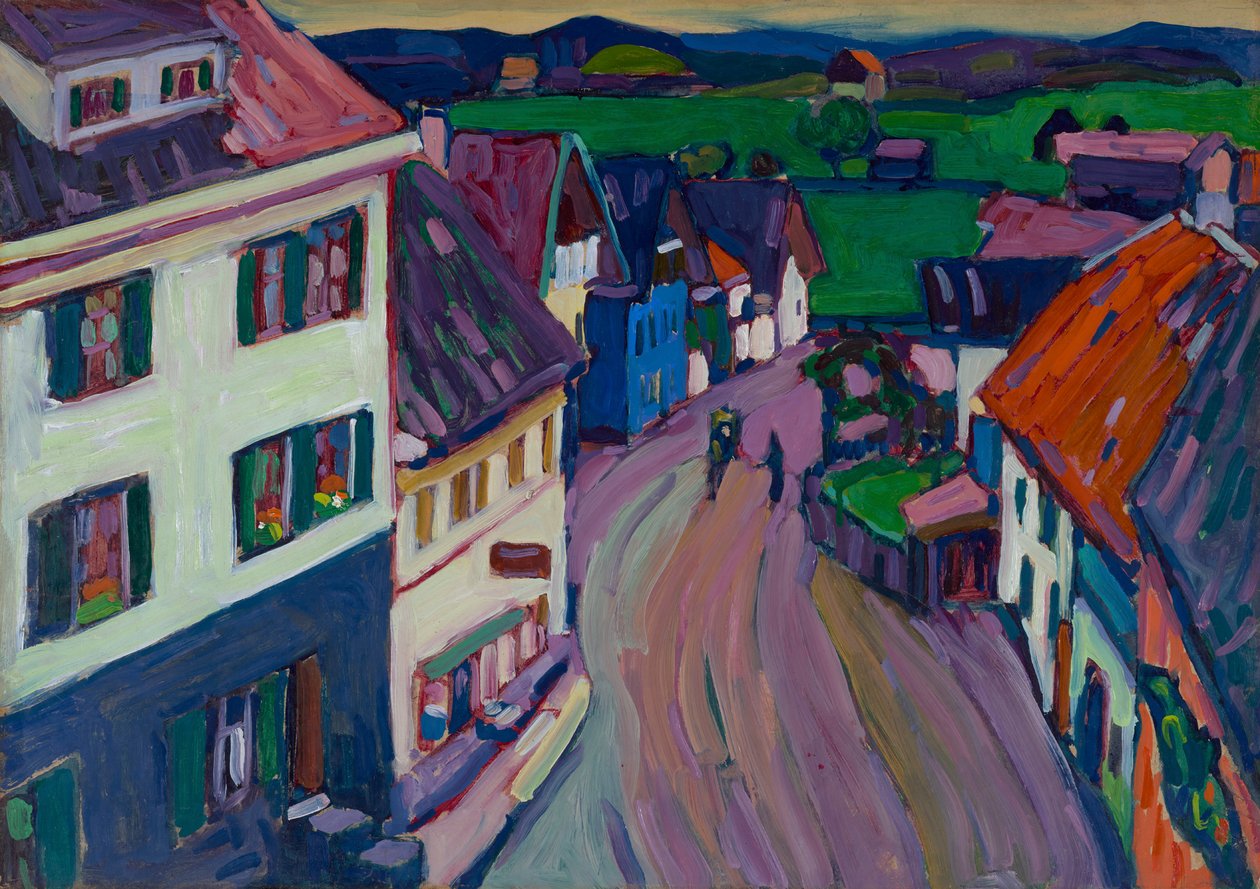 Murnau – Vue depuis la fenêtre du Griesbräu - Wassily Kandinsky
