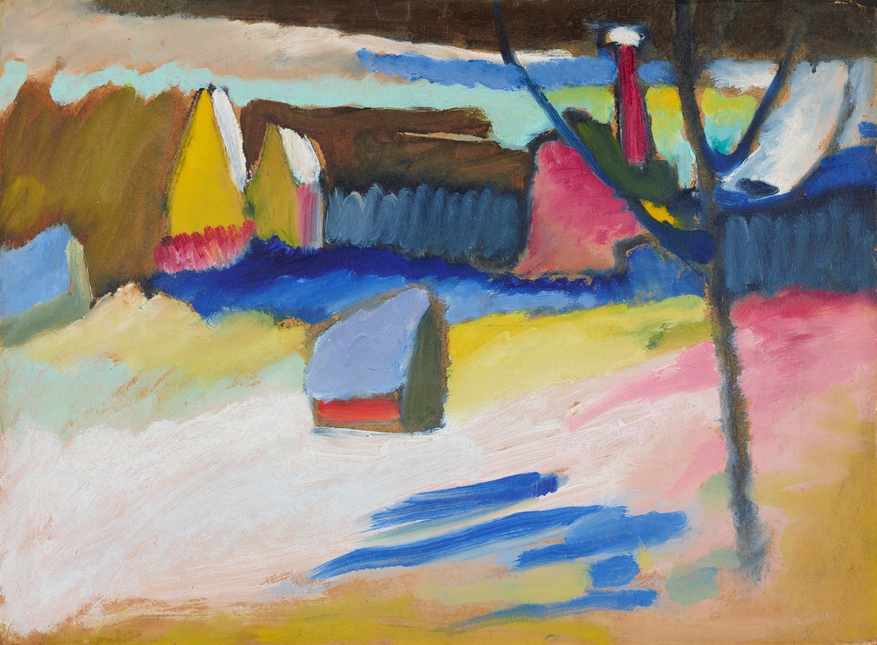 Murnau - Paysage avec arbre nu - Wassily Kandinsky