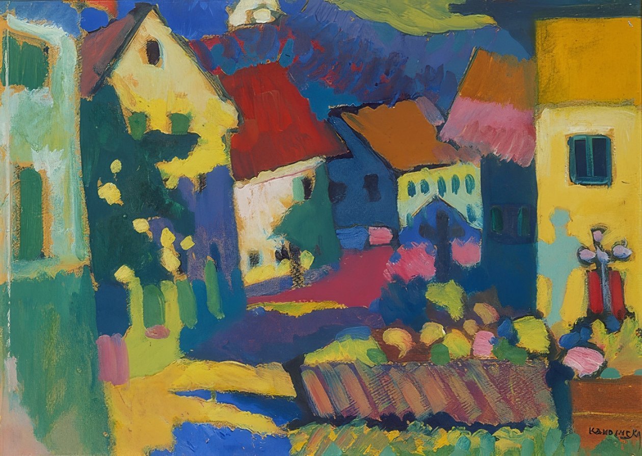 Rue à Murnau. Vers 1909-14 - Wassily Kandinsky