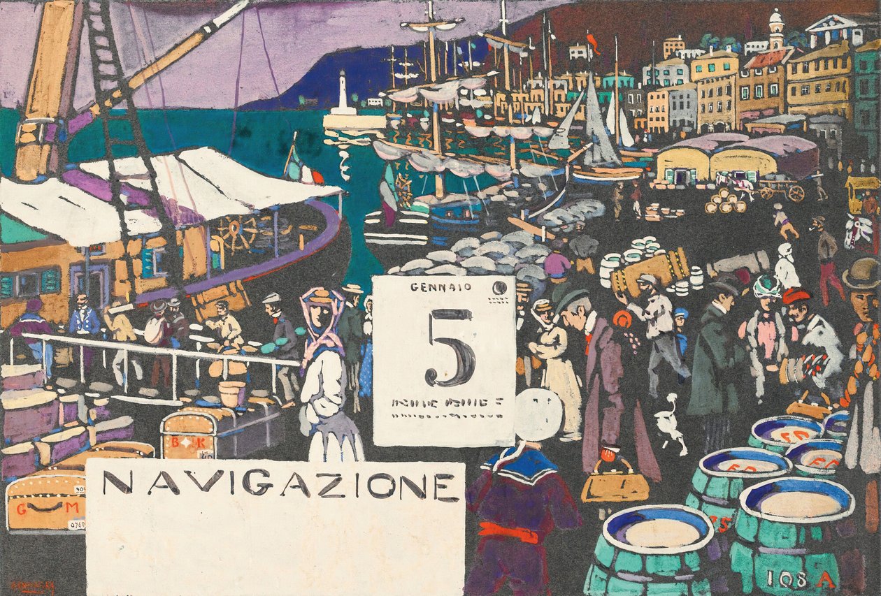 Étude pour une affiche de navire, 1906 - Wassily Kandinsky